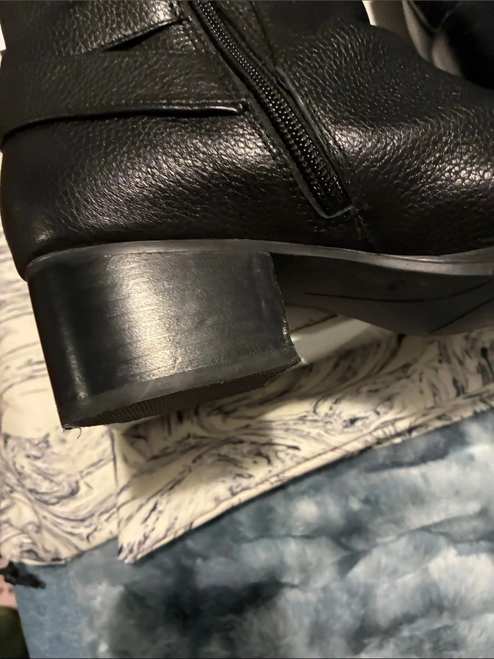 NWOT Nine West Black Over-the-Knee Buckle Riding Boots